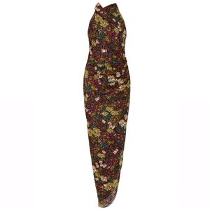 🧵 Amanda Uprichard Floral Elektra Backless Gown, Sz M